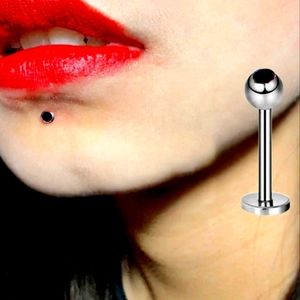 Stainless Steel Labret Lip Studs Body Piercing Internally Threaded Helix Earring